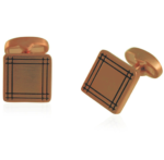 Framed Rose Gold Brushed Square Cufflinks