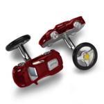 Red Enameled Ferrari Cufflinks