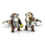 Sterling Moving Monkey Cufflinks