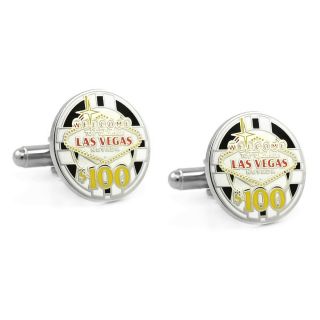 Vegas Poker Chip Cufflink