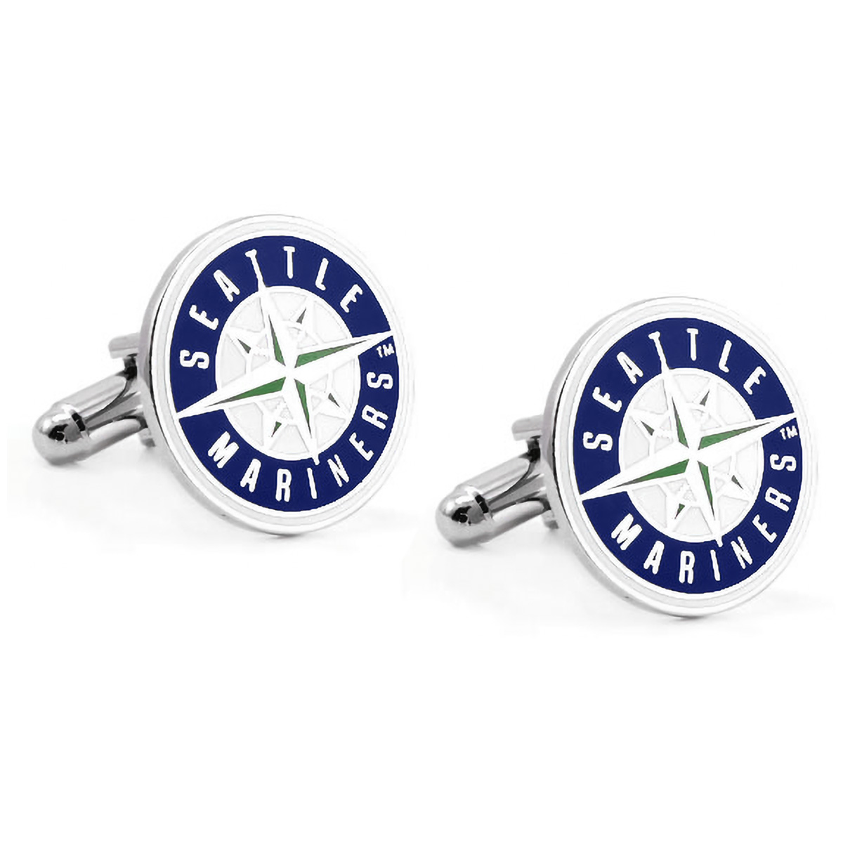 Tokens & Icons Seattle Mariners Game-Used Baseball Cuff Links