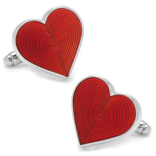 Lovely Red Heart Cufflinks