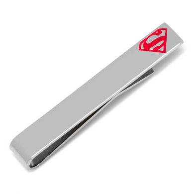 Superman Shield Silver Tie Bar
