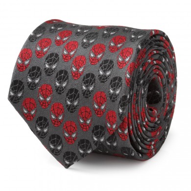 Spider Man Chevron Red Black Mens Tie