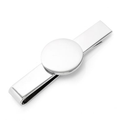 Stainless Steel Round Engravable Tie Bar