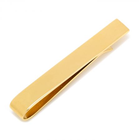 Classic Short Gold Plated Tie Clip