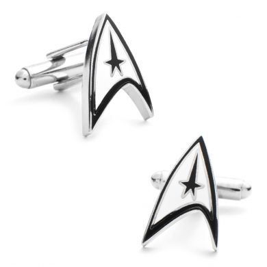 Star Trek Logo White Cufflinks