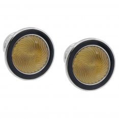 Gold Swirl Illusion Cuff Links