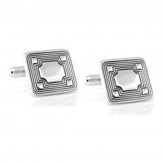 Patterned Rectangle Cufflinks