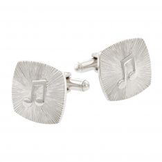 Silver Music Notes Cufflinks