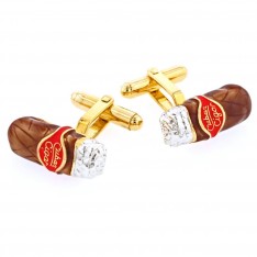 Gold Cuban Cigar Cufflinks