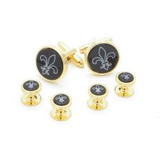 Gold Fleur de Lis Stud Set