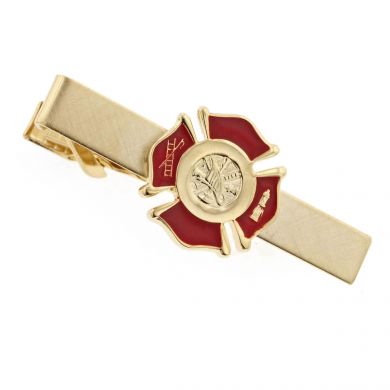 Gold Firefighter Tie Clip