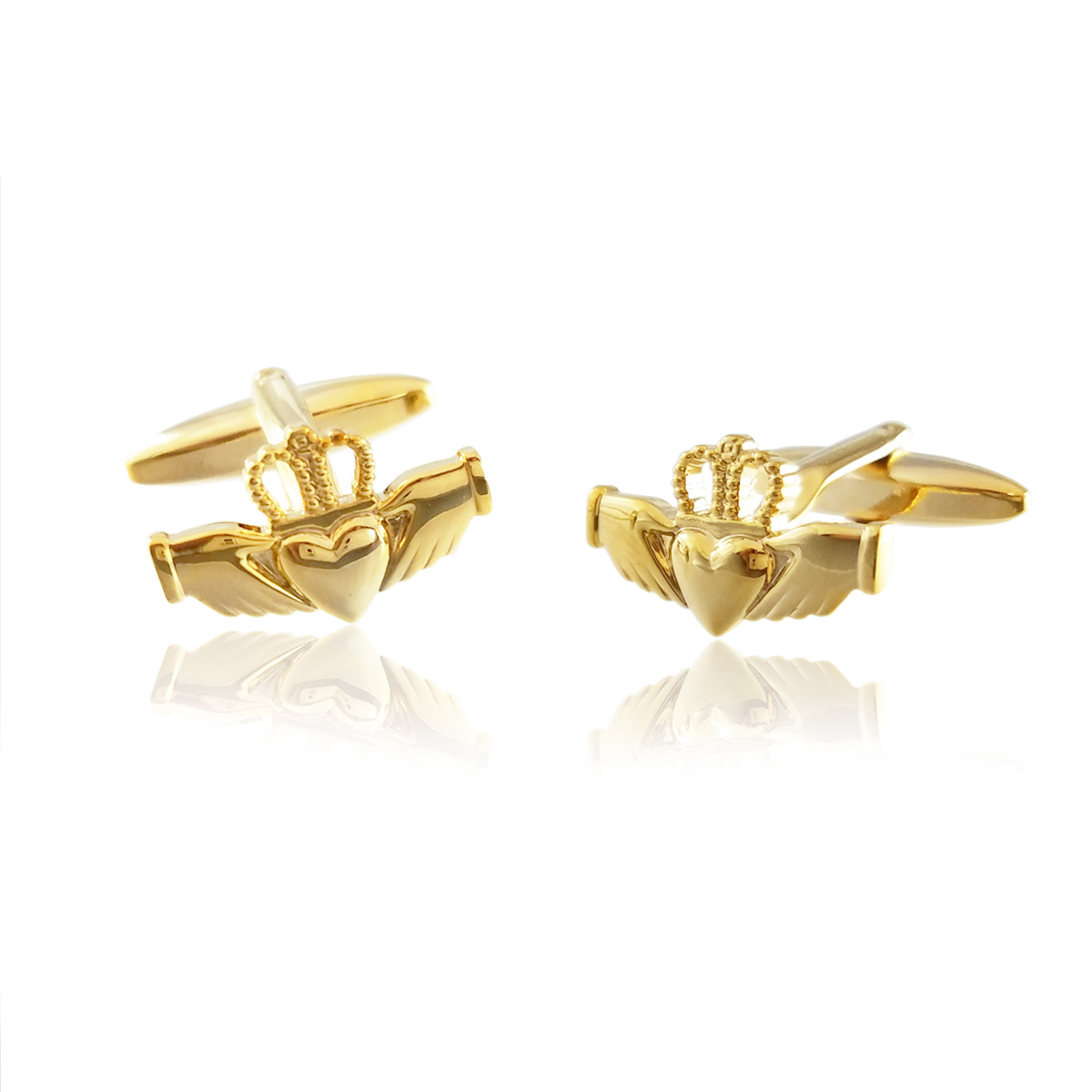 Gold Claddagh Cufflinks: Cufflinks Depot