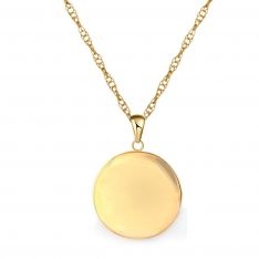 Gold Plated Sterling Engravable Pendant Necklace