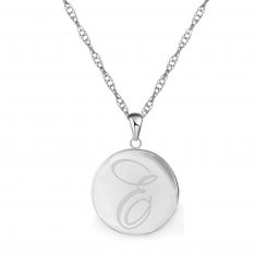 Silver Engravable Charm Pendant Necklace