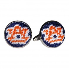 Auburn University Tigers Needlepoint Cufflinks