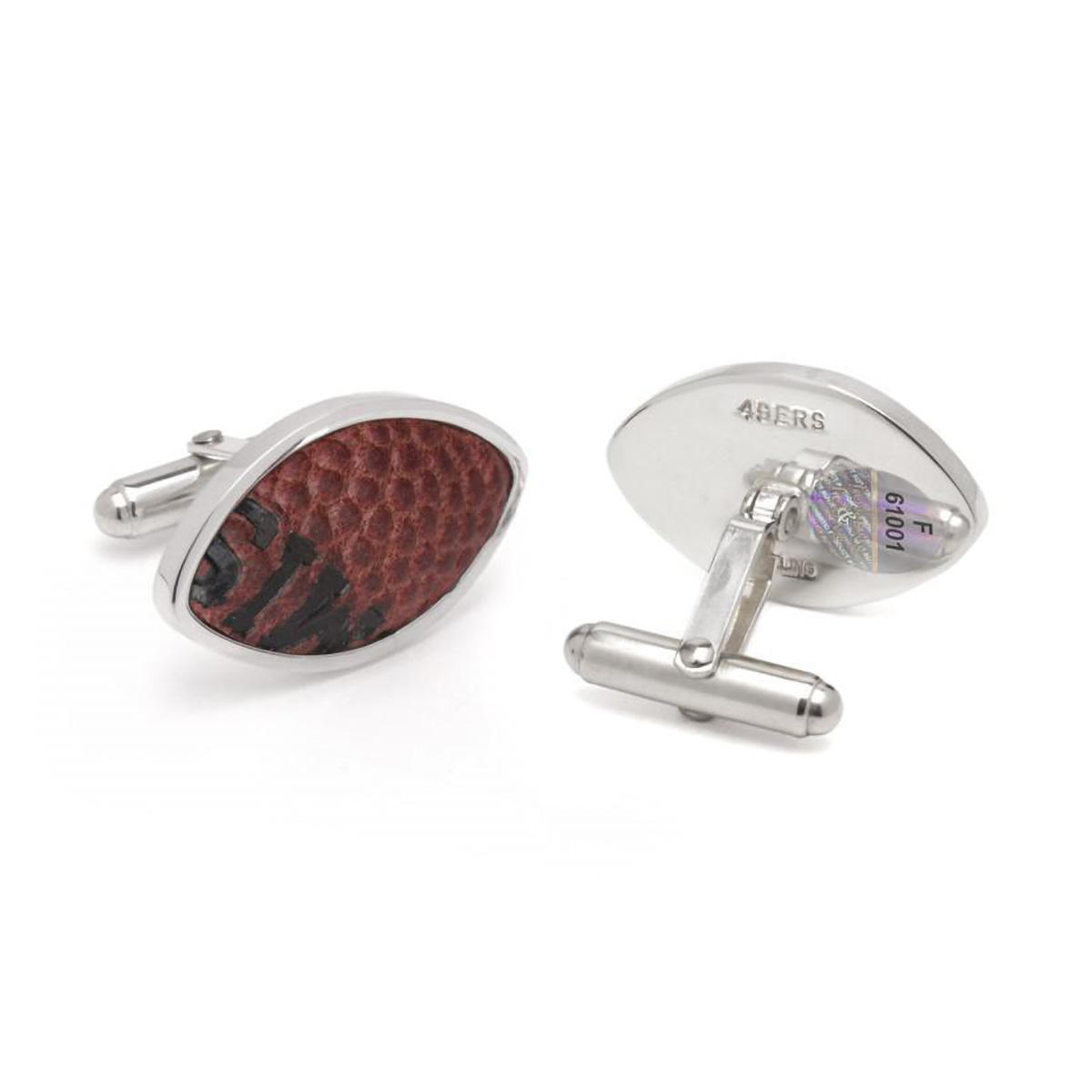 San Francisco 49ers Game used Football Cuff Links in Brown - Cufflinks Depot