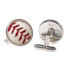 Tampa Bay Rays Game Used Baseball Cufflinks