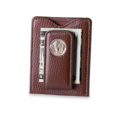 Buffalo Nickel Money Clip Tan Wallet