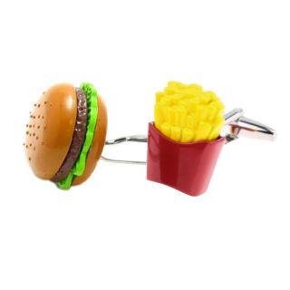 Burger and Fries Cufflinks