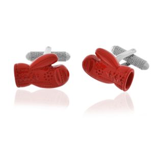 Red Boxing Glove Cuff Links