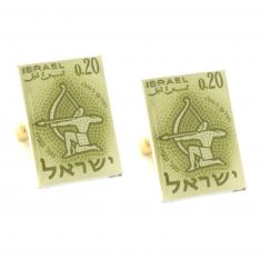 Israel Sagittarius Stamp Cufflinks