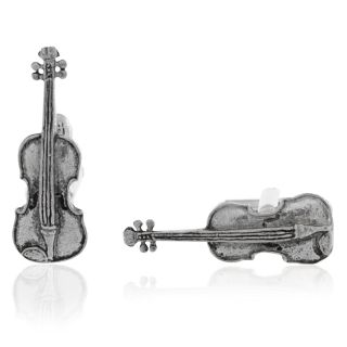 Pewter Violin Cufflinks