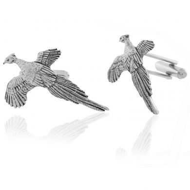 Pheasant Cufflinks by Harry Smith Pewter