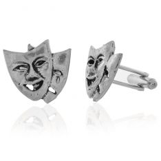 Pewter Comedy and Tragedy Cufflinks