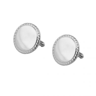 Large Round Engraveable Cuff Links