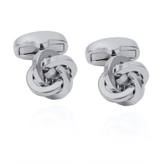 Masculine Silver Knot Cufflinks