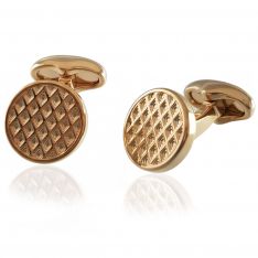 Lattice Cufflinks in Gold Tone