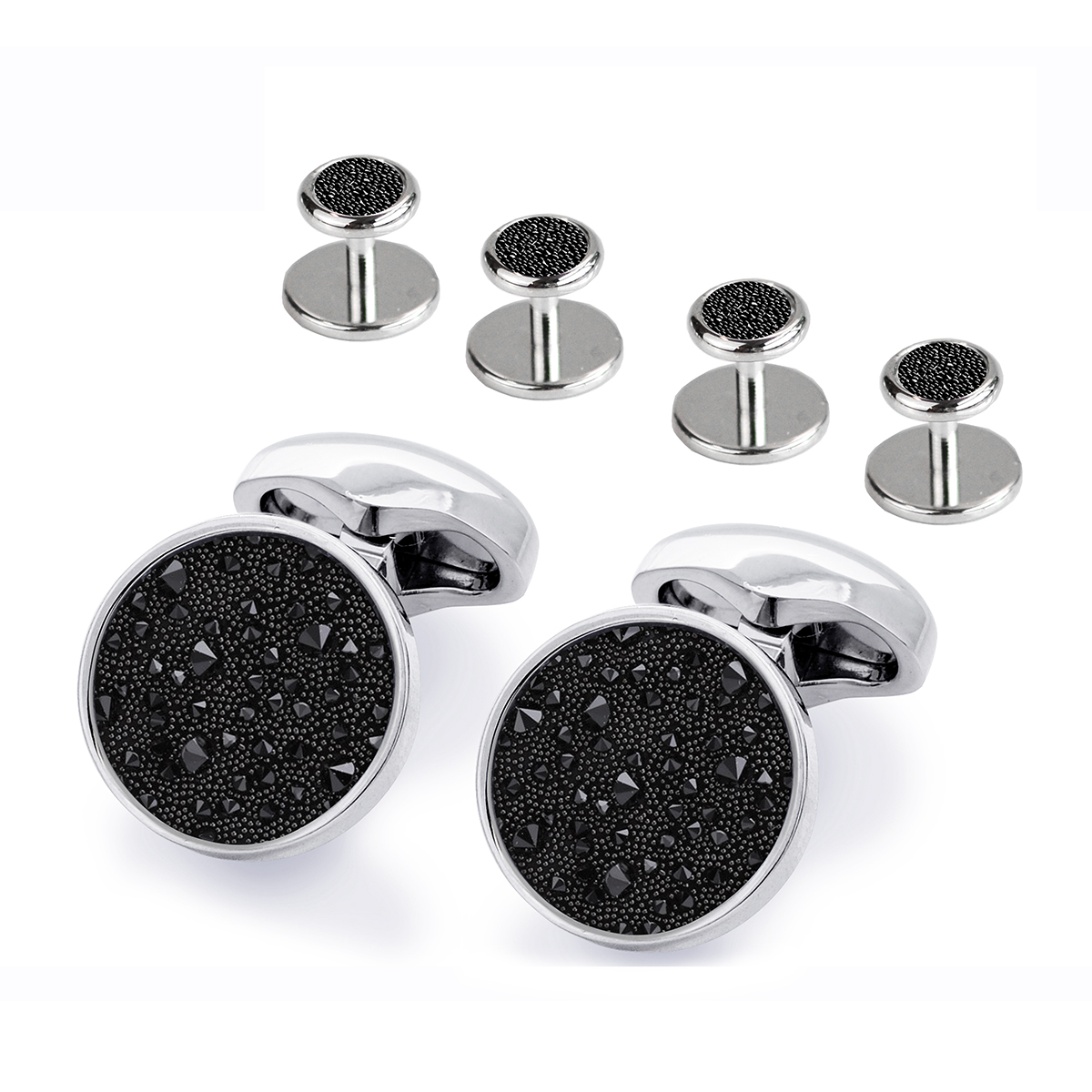 swarovski tuxedo studs