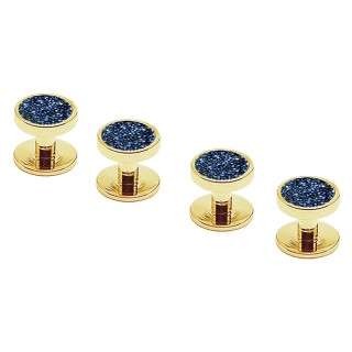 Blue Moondust Gold Studs