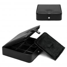 Lifestyle Collection Black Leather Storage Box