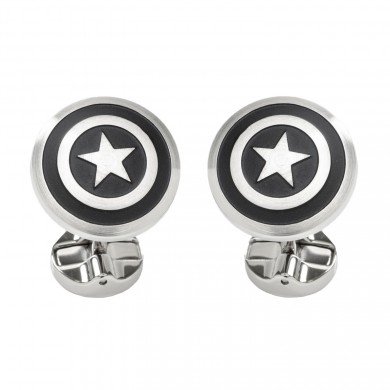 Stainless Steel Captain America Cufflinks