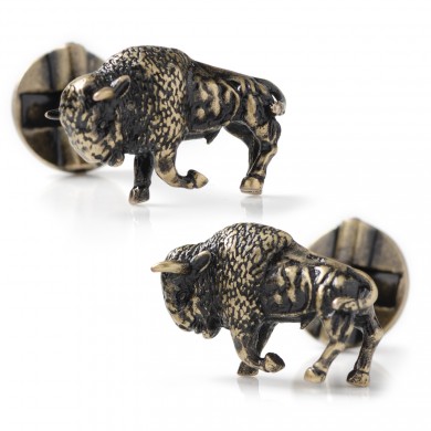 Antique Bronze Bison Cufflinks