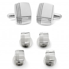 Stainless Steel Tartan Plaid Stud Set