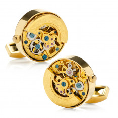 Gold Kinetic Watch Cufflinks