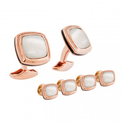 Rose Gold And MOP Stud Set