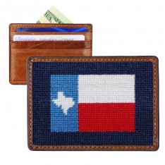 Needlepoint Texas Flag Card Wallet