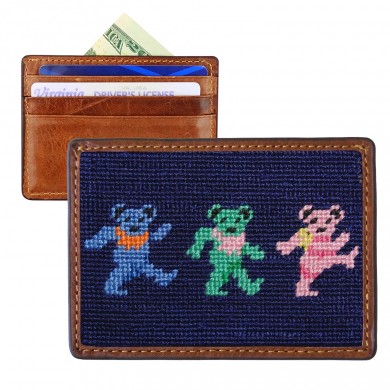 Needlepoint Dancing Bears Card Wallet