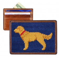 Needlepoint Golden Retriever Card Wallet