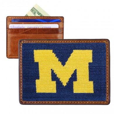 Needlepoint Michigan Card Wallet