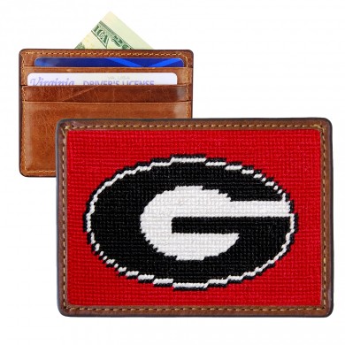 Needlepoint Georgia Bulldogs Card Wallet