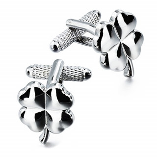 Silver Four Leaf Clover Cufflinks