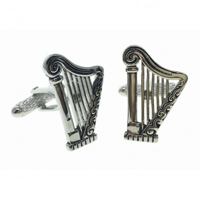 Silver Harp Cufflinks