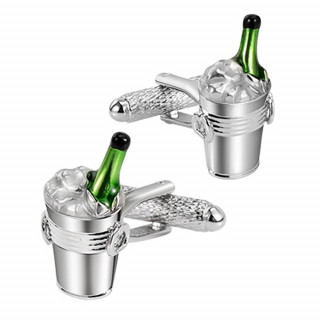 Champagne Bottle in Ice Cufflinks