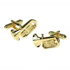Gold Tuba Cufflinks